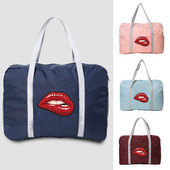 Kelioninis krepšys Sulankstomas aksesuarai Krepšiai Moteriški Lauko Stovyklavimo Bagažo tvarkyklė Drėgmei atspari Duffle Pack Mouth Print Laukinė rankinė