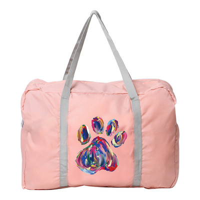 Unisex Bagažo krepšys Rankinės Kelionės Kempingas Didelės talpos Organizatorius Footprints Serija Sulankstomas nailono aksesuarai Krepšiai Duffle Pack