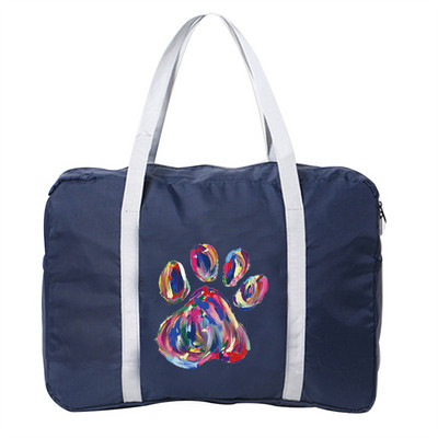 Unisex Bagažo krepšys Rankinės Kelionės Kempingas Didelės talpos Organizatorius Footprints Serija Sulankstomas nailono aksesuarai Krepšiai Duffle Pack