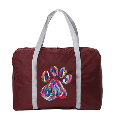 Unisex Bagažo krepšys Rankinės Kelionės Kempingas Didelės talpos Organizatorius Footprints Serija Sulankstomas nailono aksesuarai Krepšiai Duffle Pack