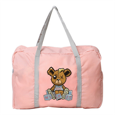 Fashion Unisex Outdoor Camping Organizer ταξιδιού Αξεσουάρ Τσάντες Καλλωπισμού Πτυσσόμενο φερμουάρ Τσάντα αποσκευών Bear Series Print Τσάντα