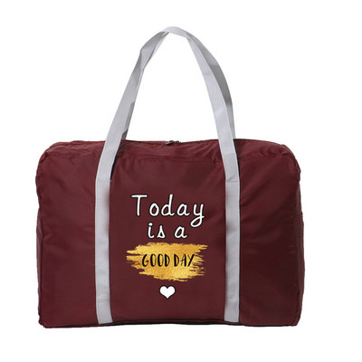 Utazótáska Női Szabadtéri Kemping Kézitáska Összehajtható Kiegészítő Táskák Élelmiszer nyomtatási piperecikkek Szervező Csomagtáska Cipzáras Cipzáras táskák