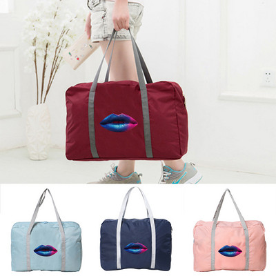 Unisex Kelionių Aksesuarai Krepšiai Moteriški Lauke Didelės talpos Bagažo Tvarkyklės Nešiojama Sulankstoma Duffle Krepšys Mouth Print Rankinė