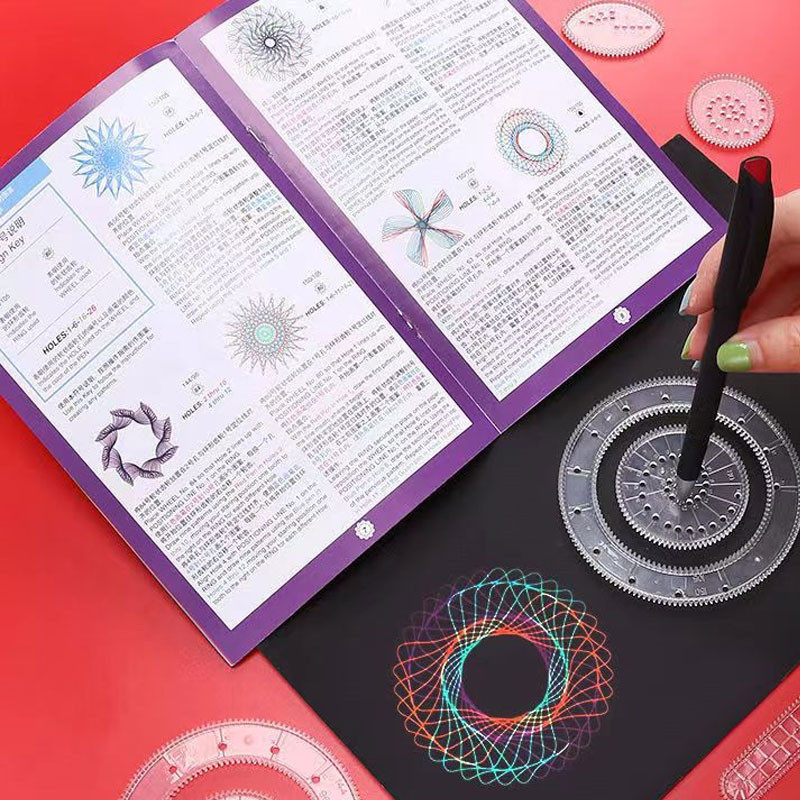 22db/tétel Virággörbe Gyerekművészeti Festmény Sablon Vonalzó Szabadstílusú Rajzjátékok Tanulási Oktatás Ajándékok Iskolai Írószerek