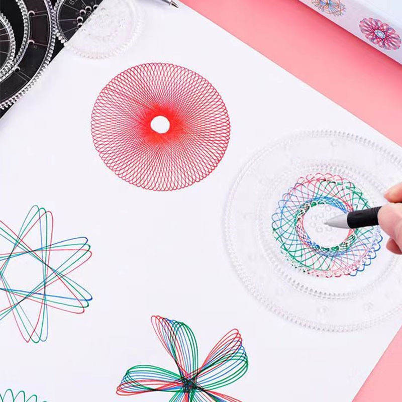 22db/tétel Virággörbe Gyerekművészeti Festmény Sablon Vonalzó Szabadstílusú Rajzjátékok Tanulási Oktatás Ajándékok Iskolai Írószerek