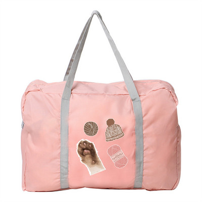 2022 Moterų bagažo krepšys Nauja rankinė Nešiojami Sulankstomi Priedai Krepšiai Kelionių Organizatorius Pėdsakai Spausdinti Vandeniui atsparus Duffle Pack