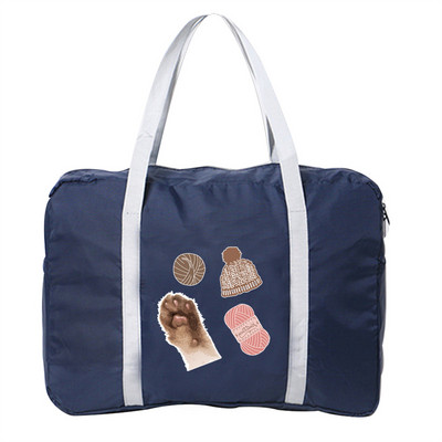 2022 Moterų bagažo krepšys Nauja rankinė Nešiojami Sulankstomi Priedai Krepšiai Kelionių Organizatorius Pėdsakai Spausdinti Vandeniui atsparus Duffle Pack