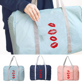 Unisex Sulankstomi kelionių aksesuarai Krepšiai Rankinė Lauke Stovyklavietė Bagažo laikymo Krepšys Burnos spausdinimas Nešiojamas vandeniui atsparus Duffle Pack