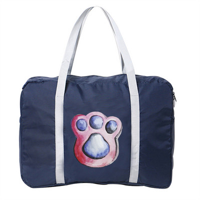 Unisex Kelionių Aksesuarai Krepšiai Bagažo krepšys Didelės talpos sulankstomas laikymo maišelis Rankinė Neperšlampamas Duffle Pack Pėdų atspaudai Spausdinti