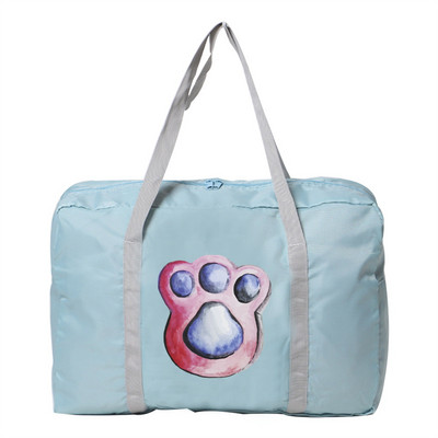 Unisex Kelionių Aksesuarai Krepšiai Bagažo krepšys Didelės talpos sulankstomas laikymo maišelis Rankinė Neperšlampamas Duffle Pack Pėdų atspaudai Spausdinti