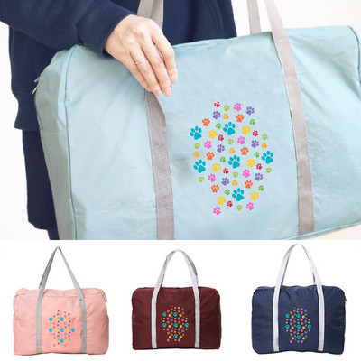 Uniszex Utazási Kiegészítők Táskák Kézitáska Csomagtáska Rendező Lábnyomok Nylon Duffle Pack Hordozható Összecsukható Csomagtartó