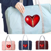 Rankinės Bagažo tvarkyklės Moterų mada Lauke Stovyklavietė Kelioninis Krepšys Meilė Spaudos Krepšys Sulankstomas užtrauktukas Tualeto reikmenų laikymo krepšiai