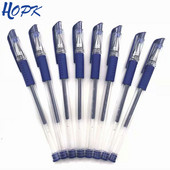 8 vnt / rinkinys Raudona Mėlyna Juodas Rašalas Gel Pens 0,5mm Neutralus rašiklis Paprastas rašiklis, skirtas studentams mokyklos biuro reikmenims Raštinės reikmenys