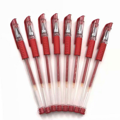 8 vnt / rinkinys Raudona Mėlyna Juodas Rašalas Gel Pens 0,5mm Neutralus rašiklis Paprastas rašiklis, skirtas studentams mokyklos biuro reikmenims Raštinės reikmenys