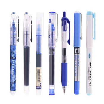 6/7 τεμ./σετ 0,5 mm Roller Pen Μαύρο/Κόκκινο/Μπλε Έγχρωμο μελάνι Straight Liquid Rollerball Gel στυλό για Σχολικό Γραφείο Χαρτικά Kawaii