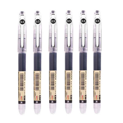 6/7 kom/set 0,5 mm roler olovka crna/crvena/plava boja tinte Ravna tekuća roler gel olovka za školski uredski pribor Kawaii