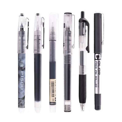 6/7 kom/set 0,5 mm roler olovka crna/crvena/plava boja tinte Ravna tekuća roler gel olovka za školski uredski pribor Kawaii