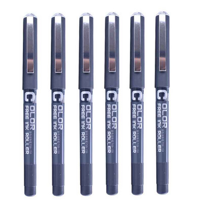 6/7 kom/set 0,5 mm roler olovka crna/crvena/plava boja tinte Ravna tekuća roler gel olovka za školski uredski pribor Kawaii