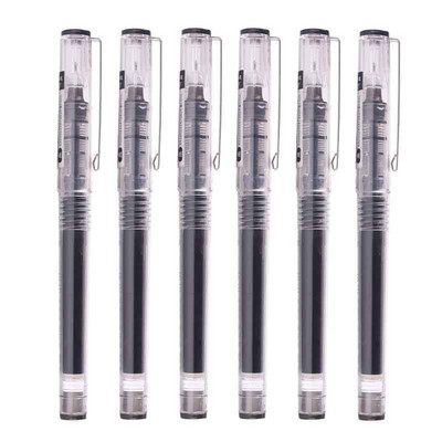 6/7 kom/set 0,5 mm roler olovka crna/crvena/plava boja tinte Ravna tekuća roler gel olovka za školski uredski pribor Kawaii