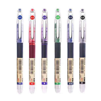 6/7 kom/set 0,5 mm roler olovka crna/crvena/plava boja tinte Ravna tekuća roler gel olovka za školski uredski pribor Kawaii