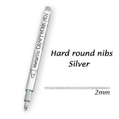 1/2/3 vnt Auksinis sidabrinis metalinis rašiklis vandeniui atsparus nuolatinis žymeklis „pasidaryk pats“ epoksidinės dervos formos „Craft Marker Pen Artist“ šepetėlių žymekliai