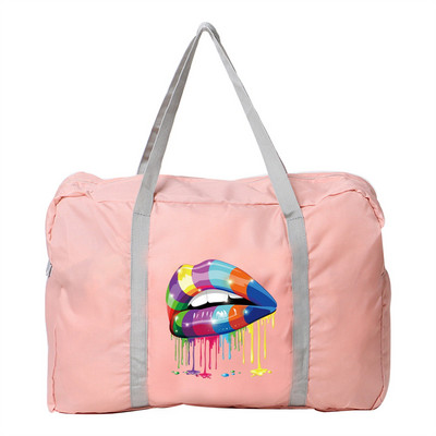 Moteriškas sulankstomas kelioninis krepšys Nauja rankinė Lauko lagaminas Drabužių laikymo Priedai Krepšiai Burnos raštas Vyriškas Vandeniui atsparus Duffle Pack