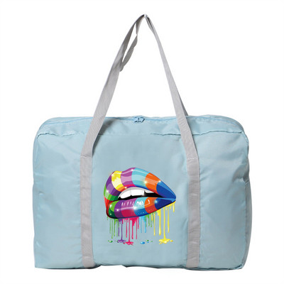 Moteriškas sulankstomas kelioninis krepšys Nauja rankinė Lauko lagaminas Drabužių laikymo Priedai Krepšiai Burnos raštas Vyriškas Vandeniui atsparus Duffle Pack