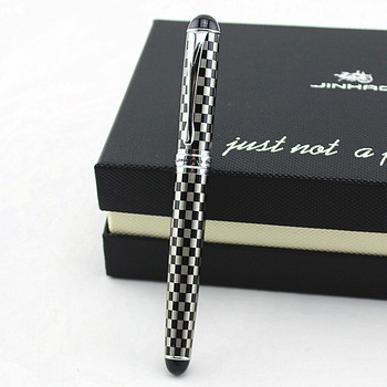 JINHAO 750 Pen Business Writing Supplies Grey 0.7 mm Nib gel Pen Chess boad roller ball pen luxury Writing ink black Refill