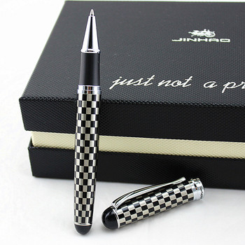 JINHAO 750 Pen Business Writing Supplies Grey 0.7 mm Nib gel Pen Chess boad roller ball pen luxury Writing ink black Refill