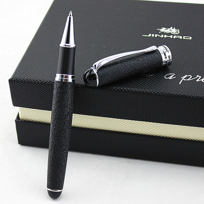 JINHAO 750 rašiklis Verslo rašymo reikmenys Pilka 0,7 mm gelio antgalio rašiklis Šachmatų korpusas, rutulinis rašiklis prabangus Rašalas juodas Užpildymas