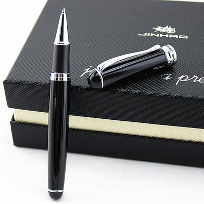 JINHAO 750 rašiklis Verslo rašymo reikmenys Pilka 0,7 mm gelio antgalio rašiklis Šachmatų korpusas, rutulinis rašiklis prabangus Rašalas juodas Užpildymas