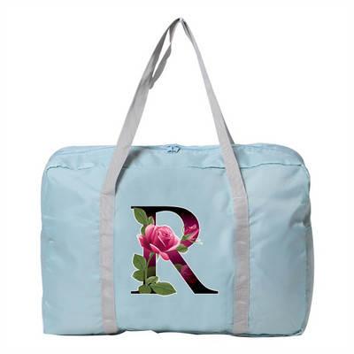 Utazótáska Unisex nagy kapacitású táska poggyász Vízálló utazási kiegészítők virág színű ruhák tárolására nejlon összecsukható kézitáskák