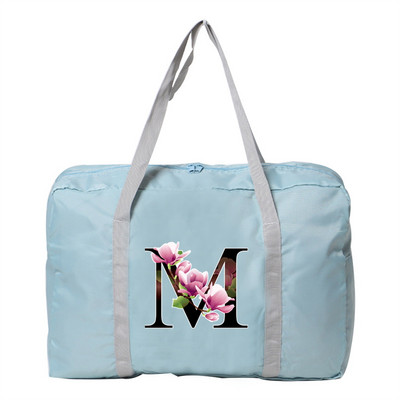 Utazótáska Unisex nagy kapacitású táska poggyász Vízálló utazási kiegészítők virág színű ruhák tárolására nejlon összecsukható kézitáskák