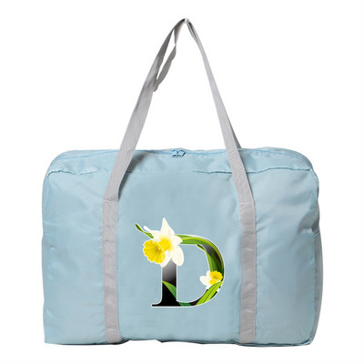 Utazótáska Unisex nagy kapacitású táska poggyász Vízálló utazási kiegészítők virág színű ruhák tárolására nejlon összecsukható kézitáskák