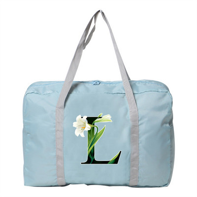 Utazótáska Unisex nagy kapacitású táska poggyász Vízálló utazási kiegészítők virág színű ruhák tárolására nejlon összecsukható kézitáskák