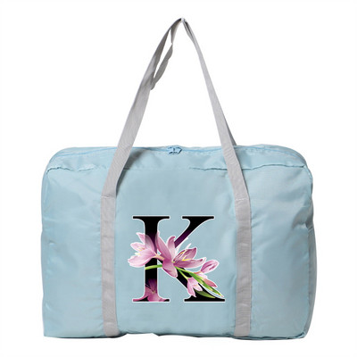 Utazótáska Unisex nagy kapacitású táska poggyász Vízálló utazási kiegészítők virág színű ruhák tárolására nejlon összecsukható kézitáskák