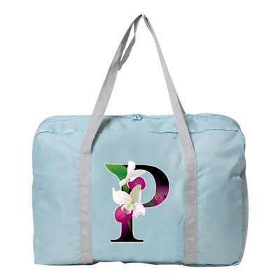 Utazótáska Unisex nagy kapacitású táska poggyász Vízálló utazási kiegészítők virág színű ruhák tárolására nejlon összecsukható kézitáskák