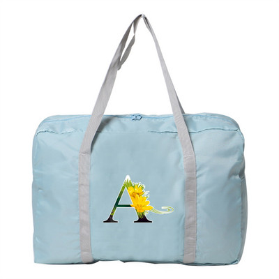 Utazótáska Unisex nagy kapacitású táska poggyász Vízálló utazási kiegészítők virág színű ruhák tárolására nejlon összecsukható kézitáskák