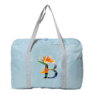 Utazótáska Unisex nagy kapacitású táska poggyász Vízálló utazási kiegészítők virág színű ruhák tárolására nejlon összecsukható kézitáskák