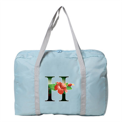 Utazótáska Unisex nagy kapacitású táska poggyász Vízálló utazási kiegészítők virág színű ruhák tárolására nejlon összecsukható kézitáskák