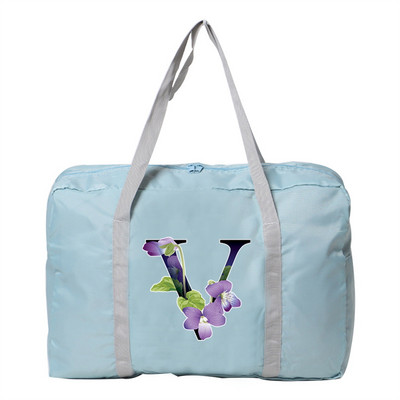Utazótáska Unisex nagy kapacitású táska poggyász Vízálló utazási kiegészítők virág színű ruhák tárolására nejlon összecsukható kézitáskák