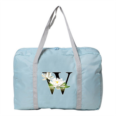 Utazótáska Unisex nagy kapacitású táska poggyász Vízálló utazási kiegészítők virág színű ruhák tárolására nejlon összecsukható kézitáskák
