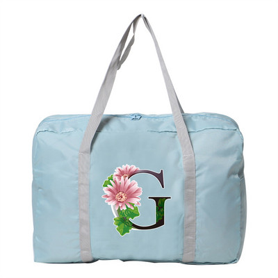 Utazótáska Unisex nagy kapacitású táska poggyász Vízálló utazási kiegészítők virág színű ruhák tárolására nejlon összecsukható kézitáskák