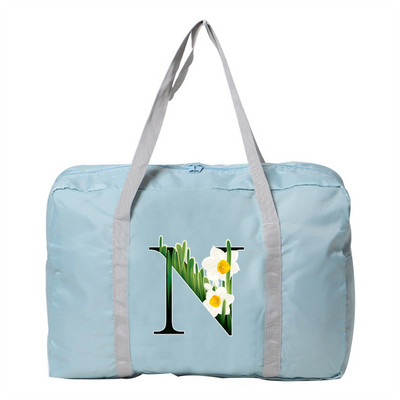 Utazótáska Unisex nagy kapacitású táska poggyász Vízálló utazási kiegészítők virág színű ruhák tárolására nejlon összecsukható kézitáskák
