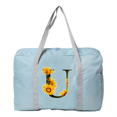 Utazótáska Unisex nagy kapacitású táska poggyász Vízálló utazási kiegészítők virág színű ruhák tárolására nejlon összecsukható kézitáskák