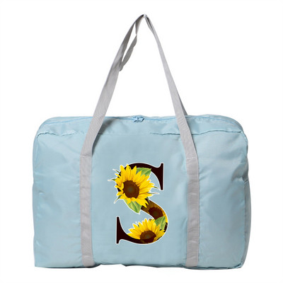 Utazótáska Unisex nagy kapacitású táska poggyász Vízálló utazási kiegészítők virág színű ruhák tárolására nejlon összecsukható kézitáskák