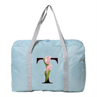 Utazótáska Unisex nagy kapacitású táska poggyász Vízálló utazási kiegészítők virág színű ruhák tárolására nejlon összecsukható kézitáskák