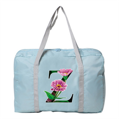 Utazótáska Unisex nagy kapacitású táska poggyász Vízálló utazási kiegészítők virág színű ruhák tárolására nejlon összecsukható kézitáskák