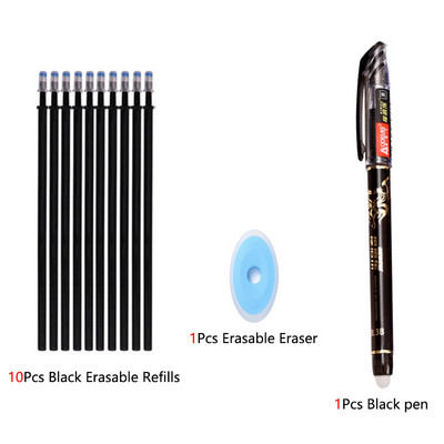 Многоцветно мастило Комплект изтриваеми гел химикалки Пръчка за химикалки 0,5 мм Пълнители Миеща се дръжка Канцеларски материали Училищни офис консумативи за писане