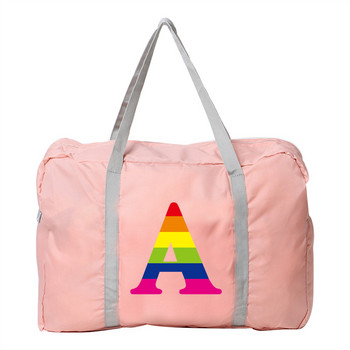 Πτυσσόμενη τσάντα ταξιδιού Αδιάβροχη Αποσκευή Σειρά Rainbow Πακέτο ώμου εκτύπωσης Nylon Casual τσάντα Νέα πακέτα tote μεγάλης χωρητικότητας